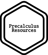 Hexagon Integration Icon for accessing Precalculus Resources on Online Math Tutor, LLC