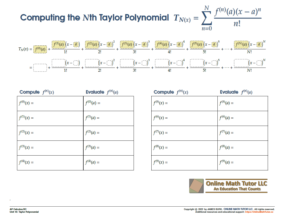 Taylor Polynomial - Handout